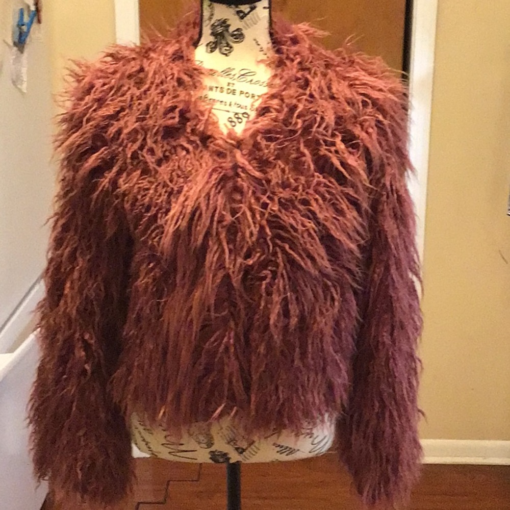 NWT Romeo & Juliet Couture Shag Rose Jacket